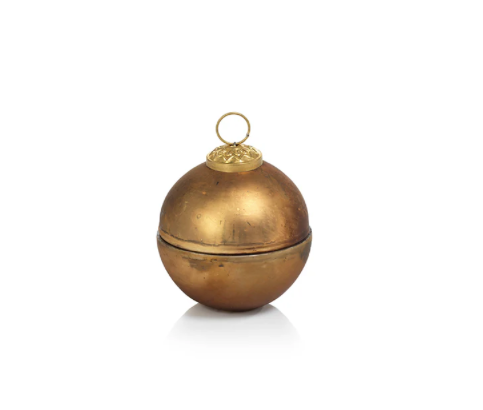 Ornament Ball Scented Candle Matte Gold S