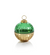 Etched Glass Ball Candle Gold/Green S