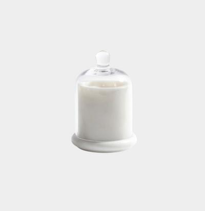 Marbella Scented Candle Jar w Cloche Water Lotus