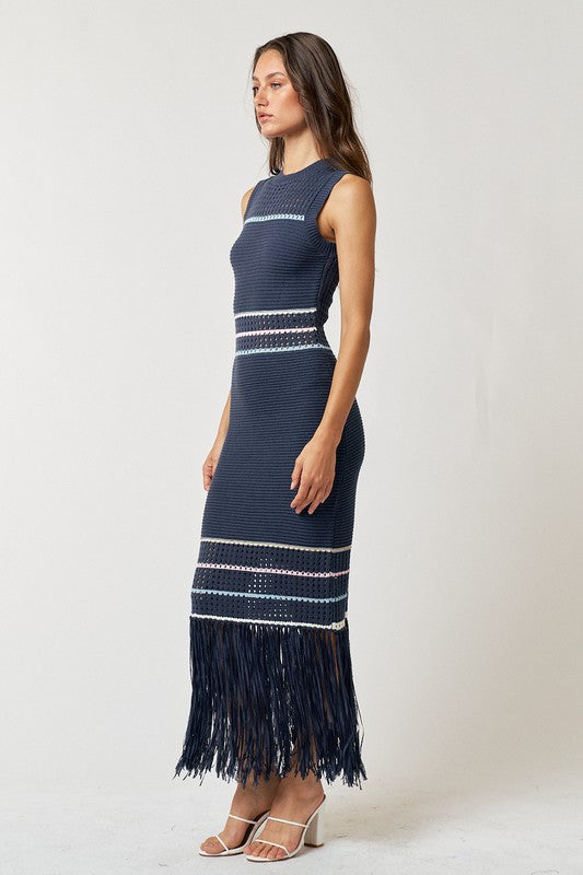 Karina Long Dresss Dk Navy