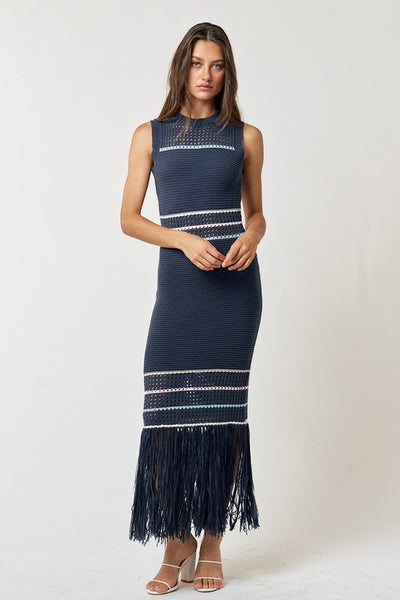 Karina Long Dresss Dk Navy