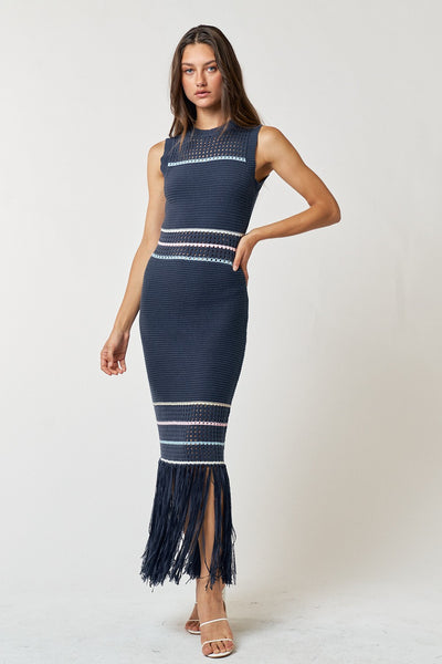 Karina Long Dresss Dk Navy
