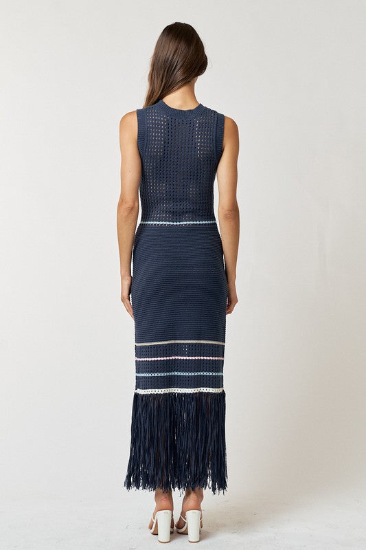 Karina Long Dresss Dk Navy