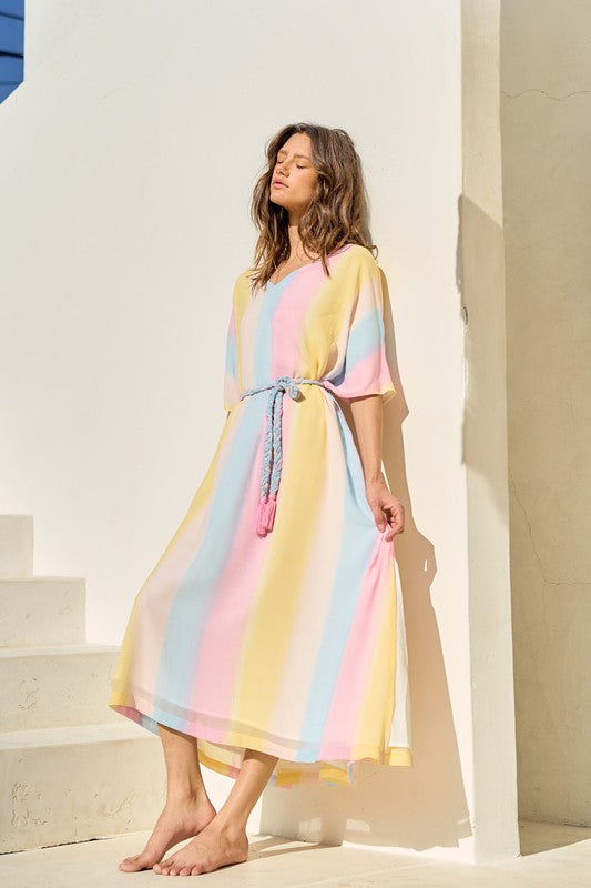 Maxi Dress Pastel Multi