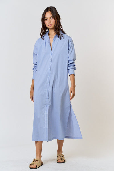 Nicole Shirt Dress Blue