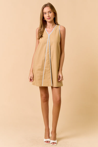 Felicia Dress Taupe Sky