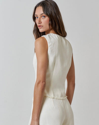 Frayed Hen Linen Set Cream