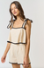 Rued Romper Aotmeal Black