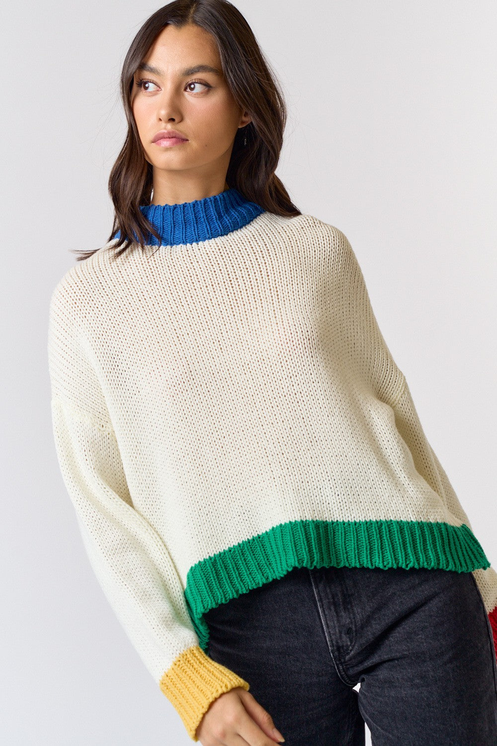 Sweater Top Ivory Combo
