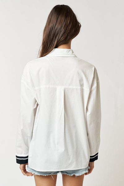 Down Collared Shirt Off White