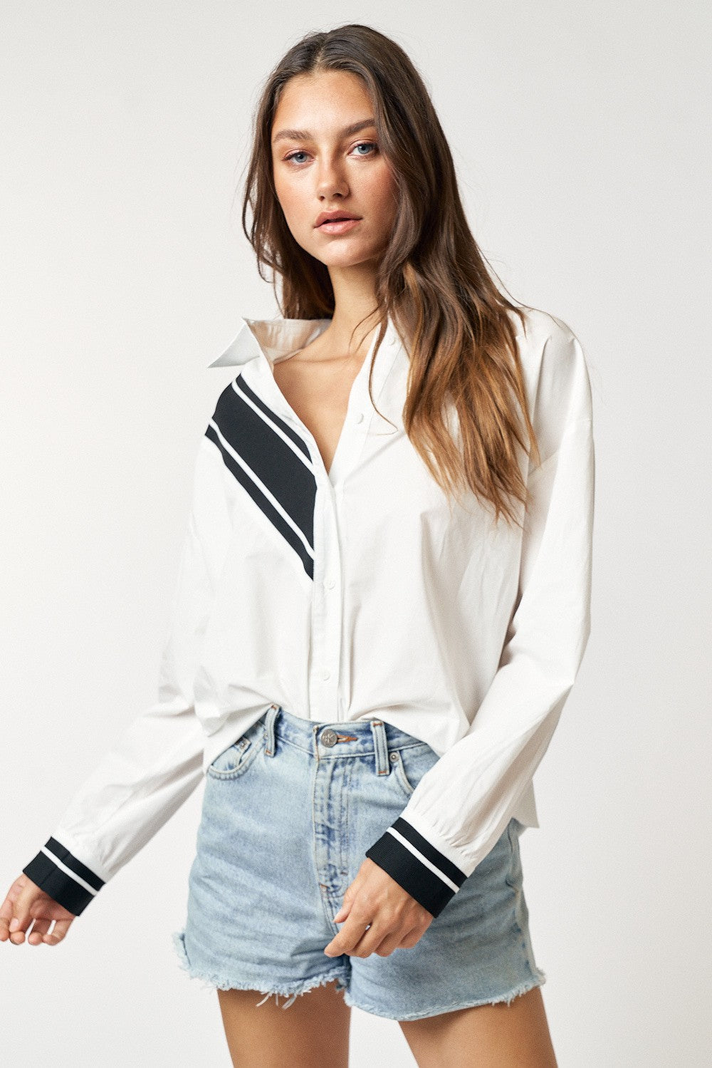 Down Collared Shirt Off White