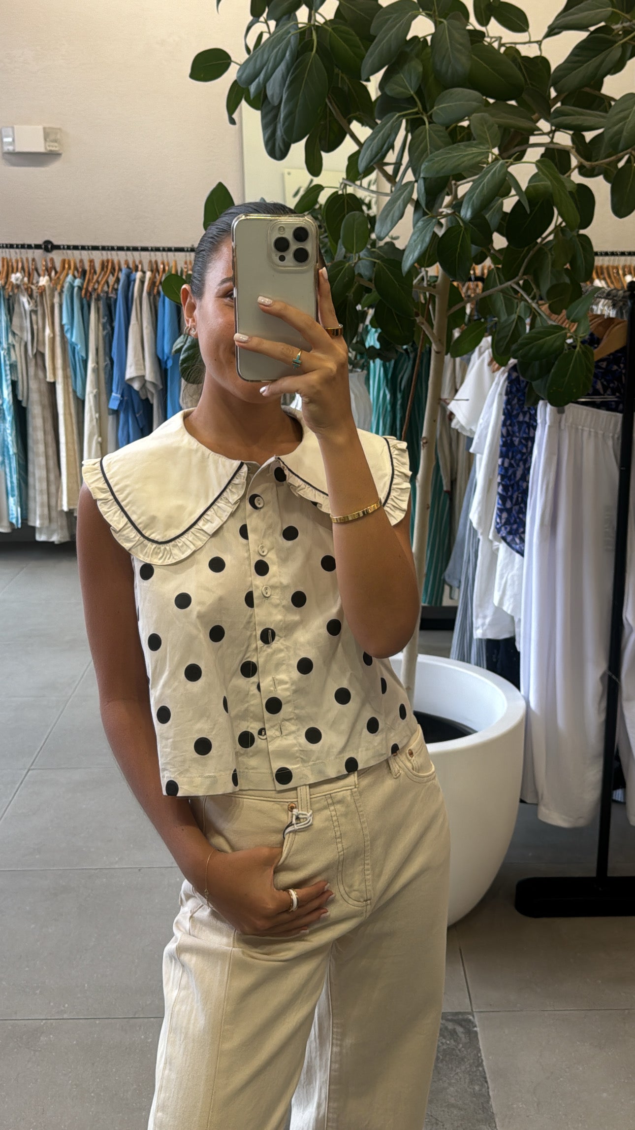 Meggy Dot Top Cream