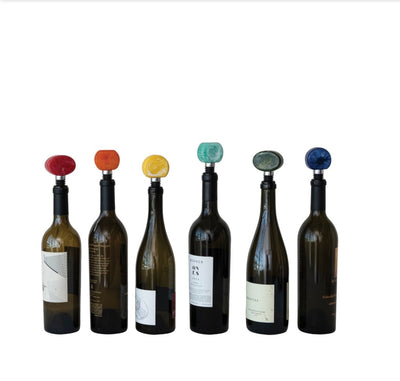 Aluminum Marbled Resin Bottle Stopper