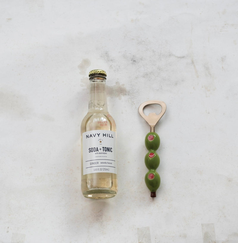 Bottle Opener with Olive Shaped Handle