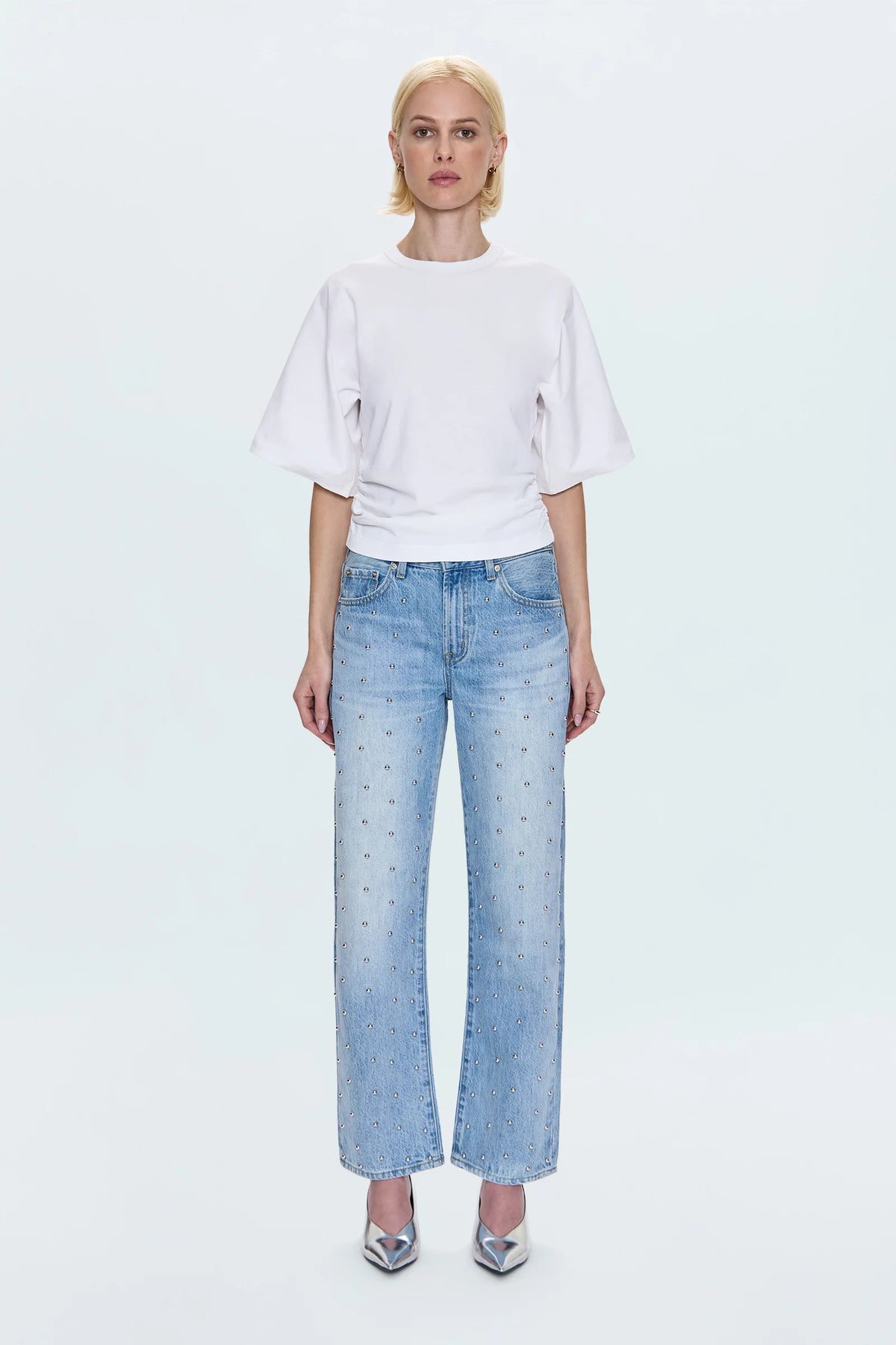 Lexi Mid Rise Bowed Straight Aries