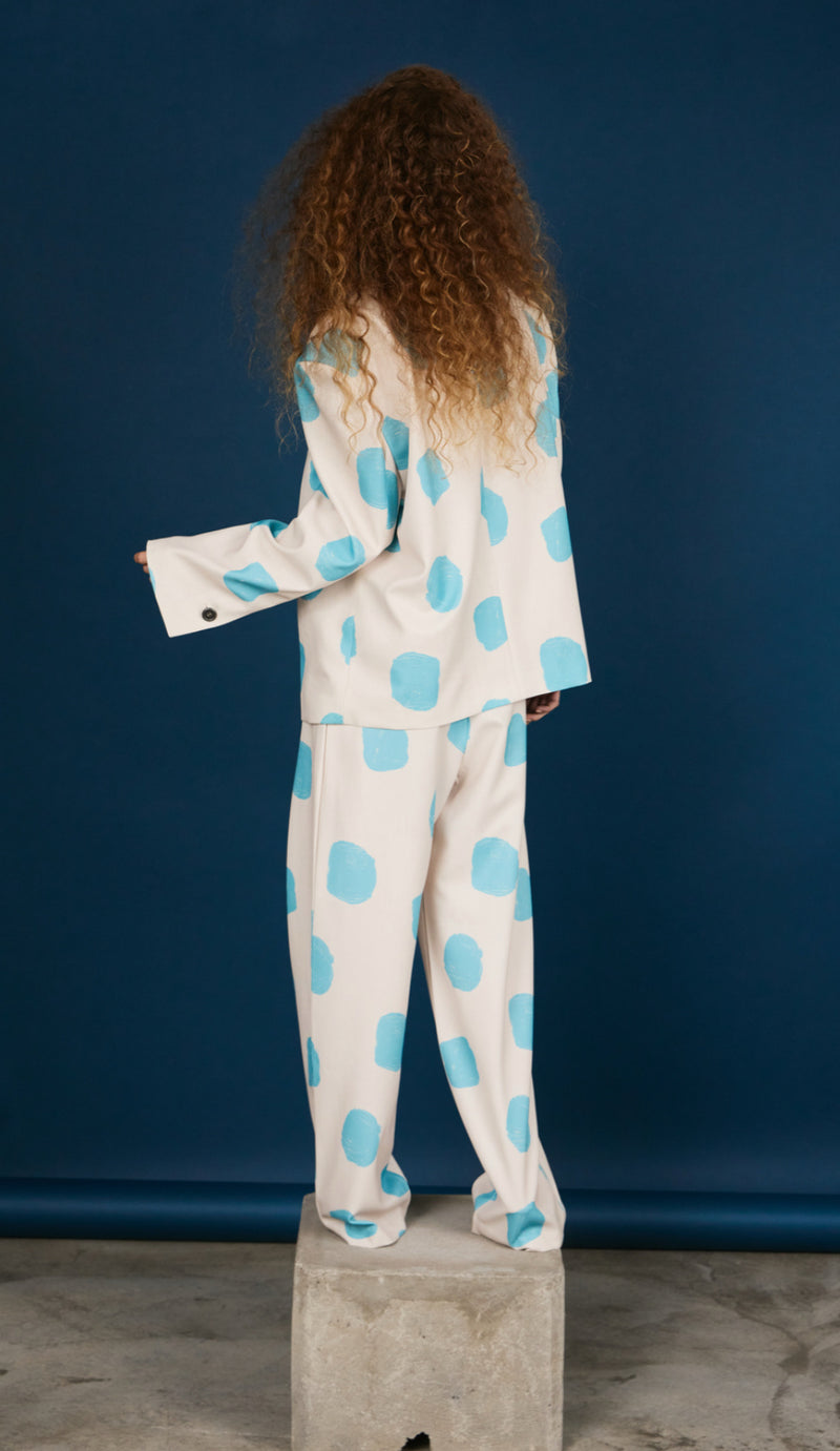 Isabella Blazer Sky Blue Dots