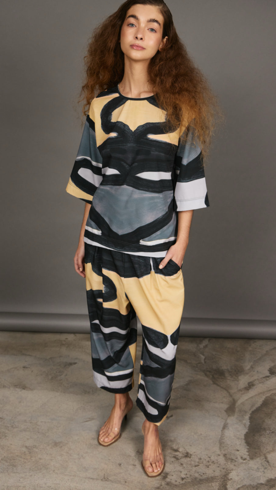 Perola Top Grey Zigzag