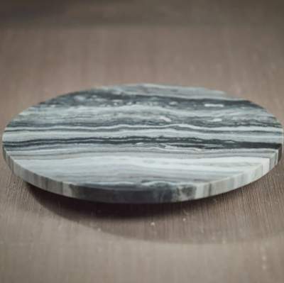 Casoria Black Marble Lazy Susan