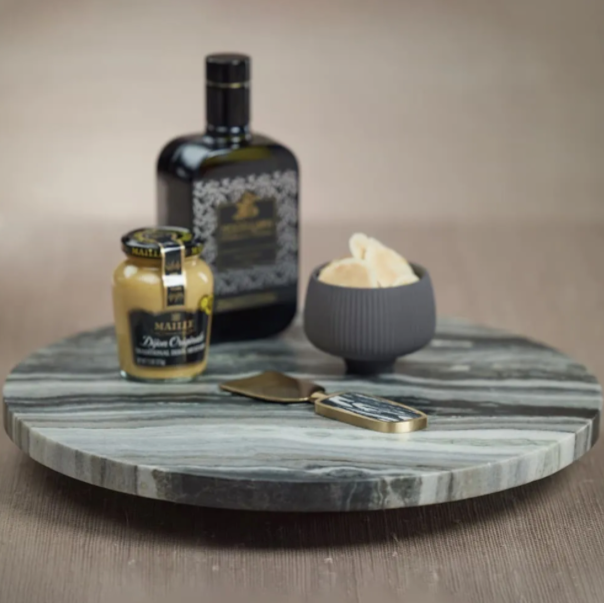 Casoria Black Marble Lazy Susan
