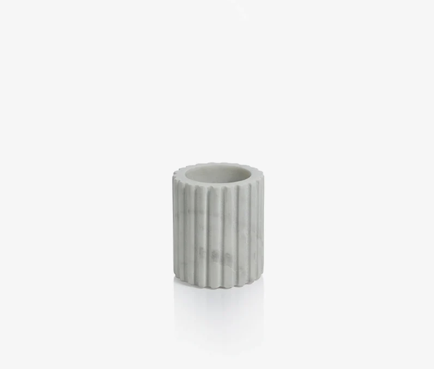 Camogli Fluted White Marble Tumbler
