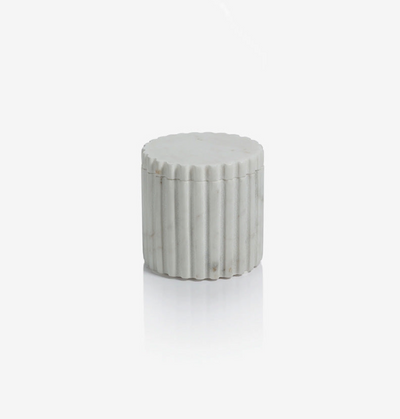 Camogli Fluted White Marble Canister