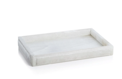 Alabaster Vanity Tray 11x7x1.25