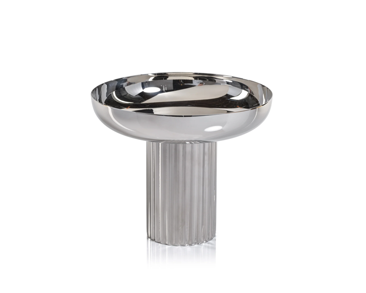 Polished Footed Bowl Nickel