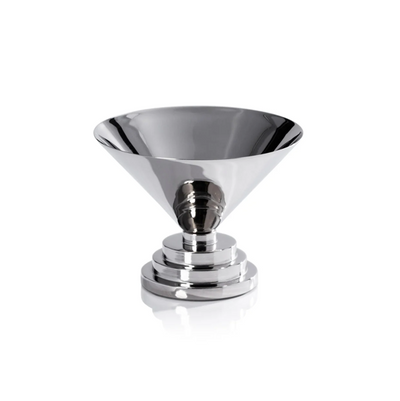 Mayan Metal Bowl  Polished Nickel