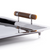 Spiga Stainless Steel Serving Bar Tray Nickel w Amber
