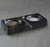 Marmora Black Marble Salt,Pepper Dish with Silver Spoon
