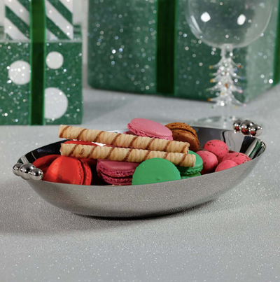 Metal Serving Bowl Polished Nickel
