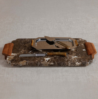 Mocha Marble Marble Tray Charcuterie Board