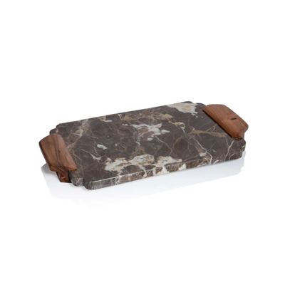 Mocha Marble Marble Tray Charcuterie Board