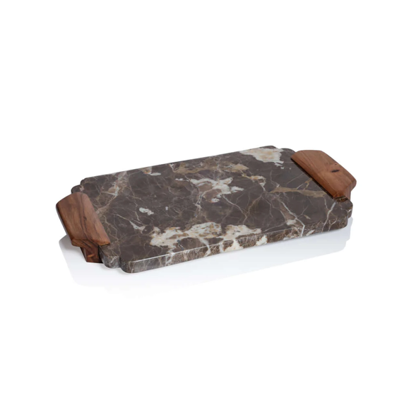 Mocha Marble Marble Tray Charcuterie Board