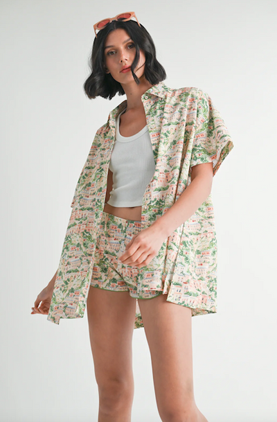 Zahra Oversized Shirt Multi