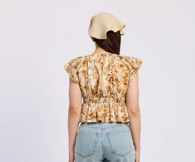 Gile Cropped Bubble Top