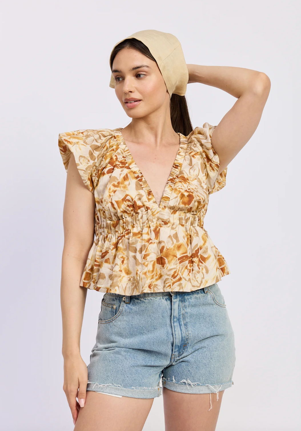 Gile Cropped Bubble Top
