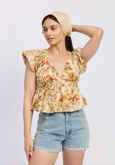 Gile Cropped Bubble Top