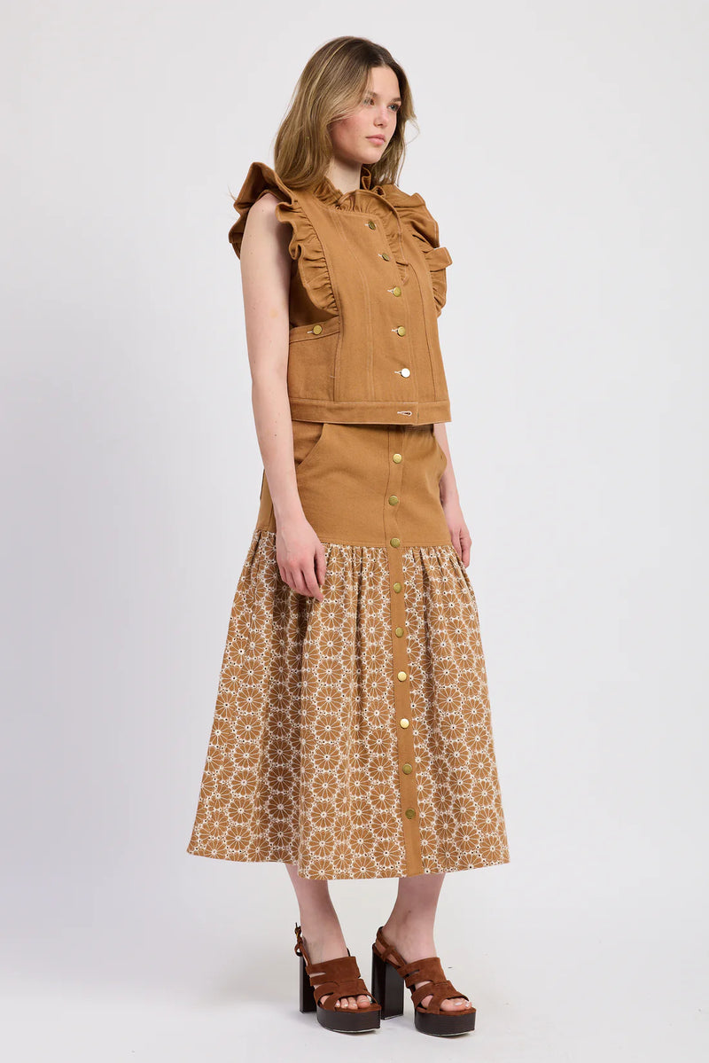 Yara Vest Top Camel