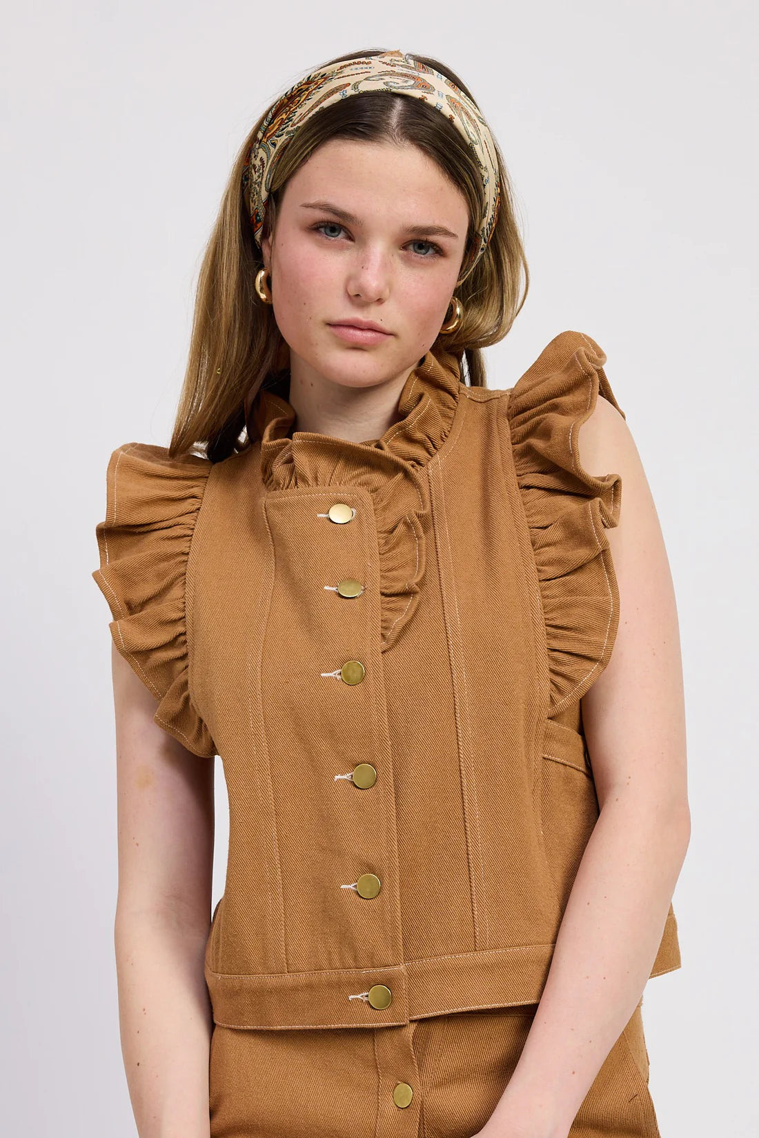 Yara Vest Top Camel