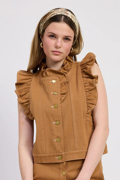 Yara Vest Top Camel