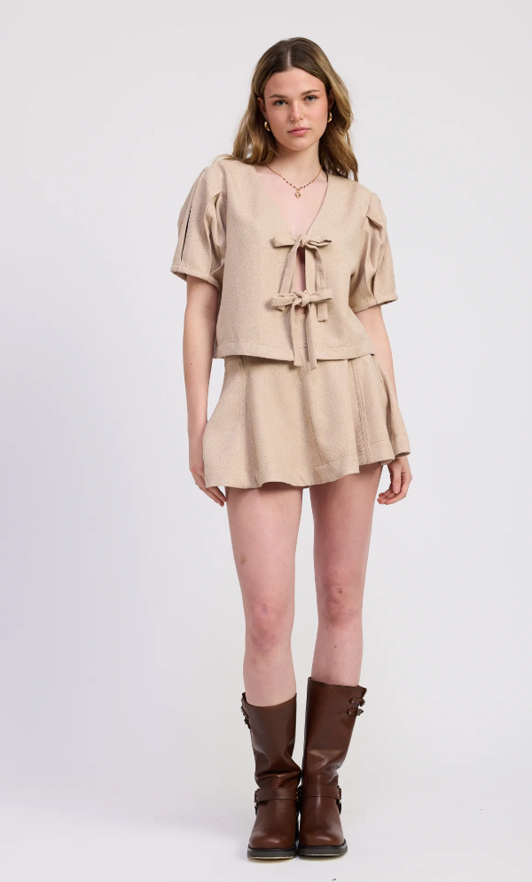 Josie Mini Skirt Tan