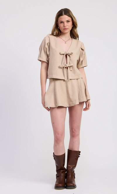 Josie Mini Skirt Tan
