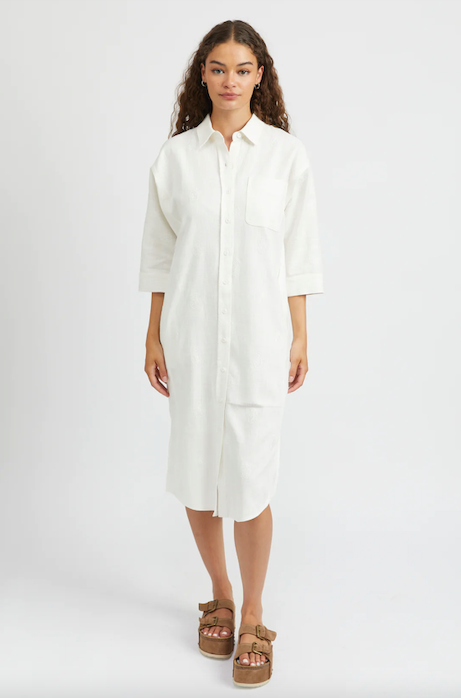 Myrtle Shirt Dress Off White