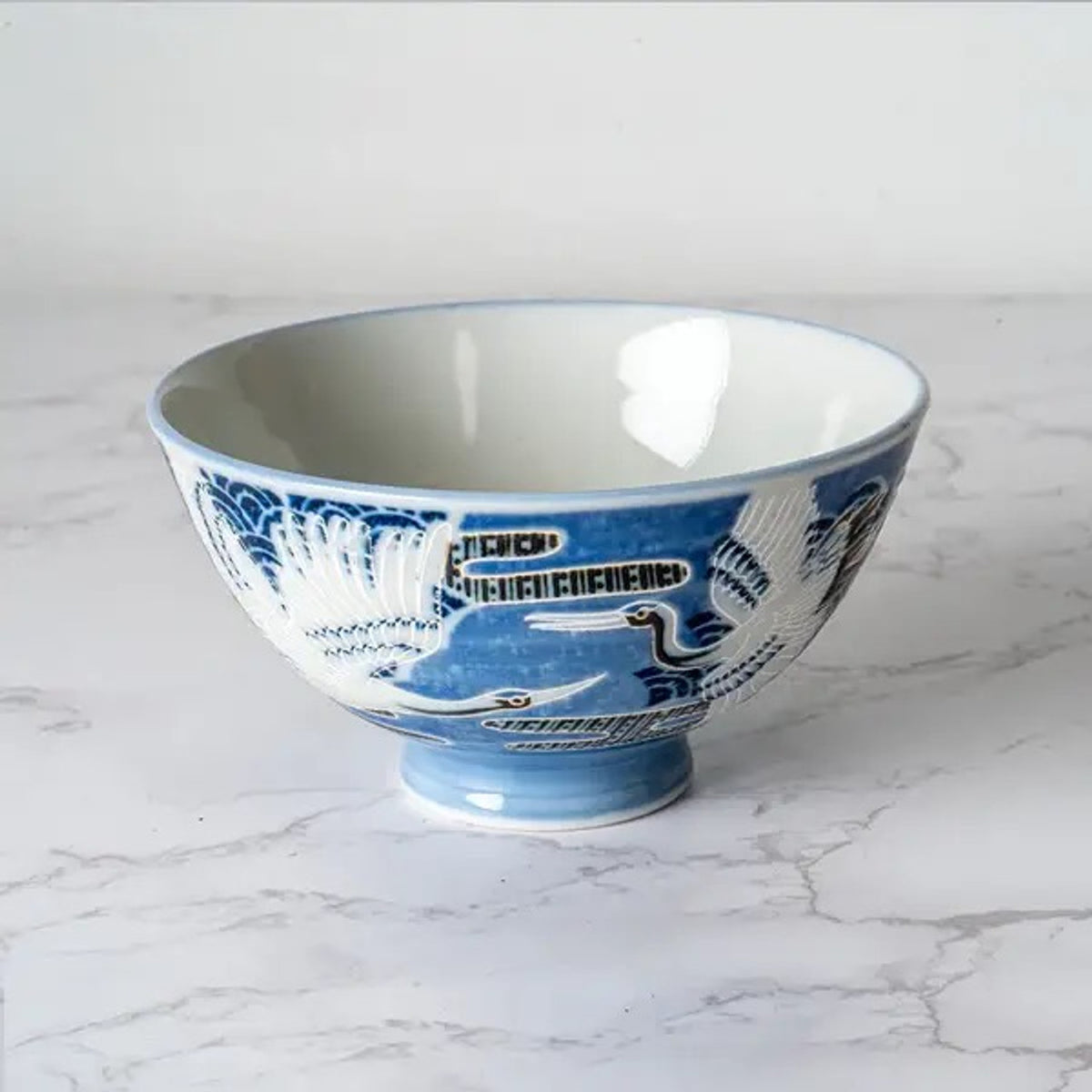 Rice Bowl Japanese Crane Jp