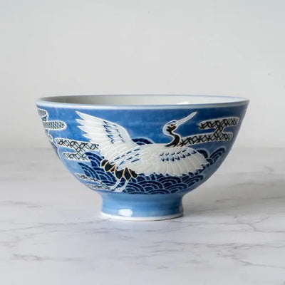 Rice Bowl Japanese Crane Jp