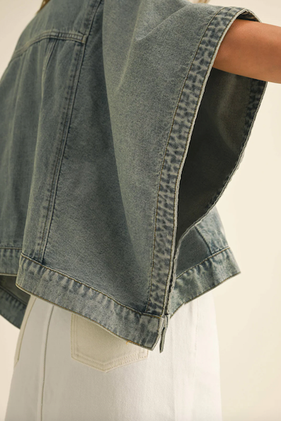 Veronica Cape Style Denim Jacket
