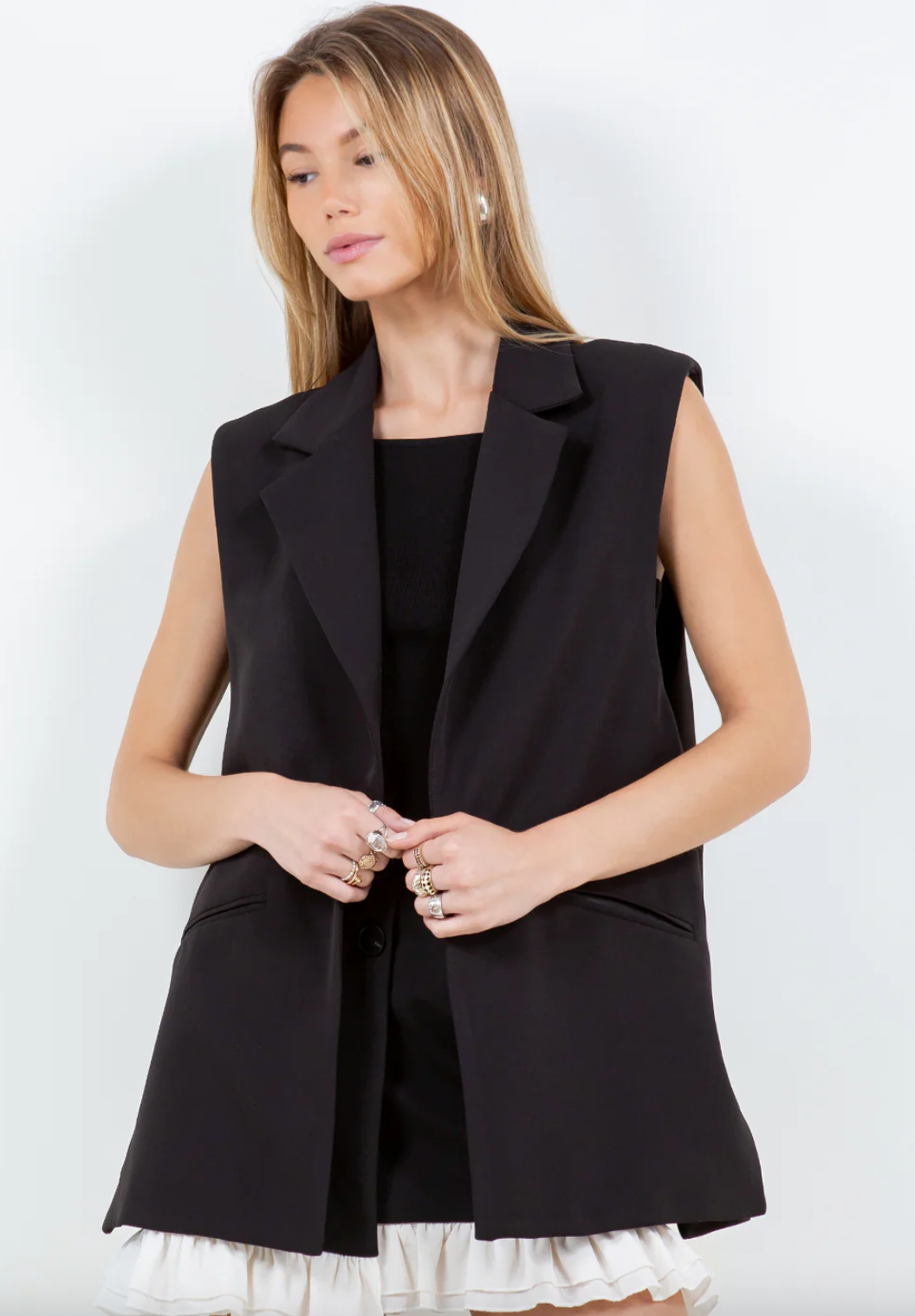 Blazer Side Zipper Black