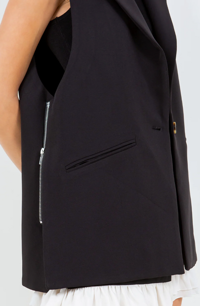 Blazer Side Zipper Black