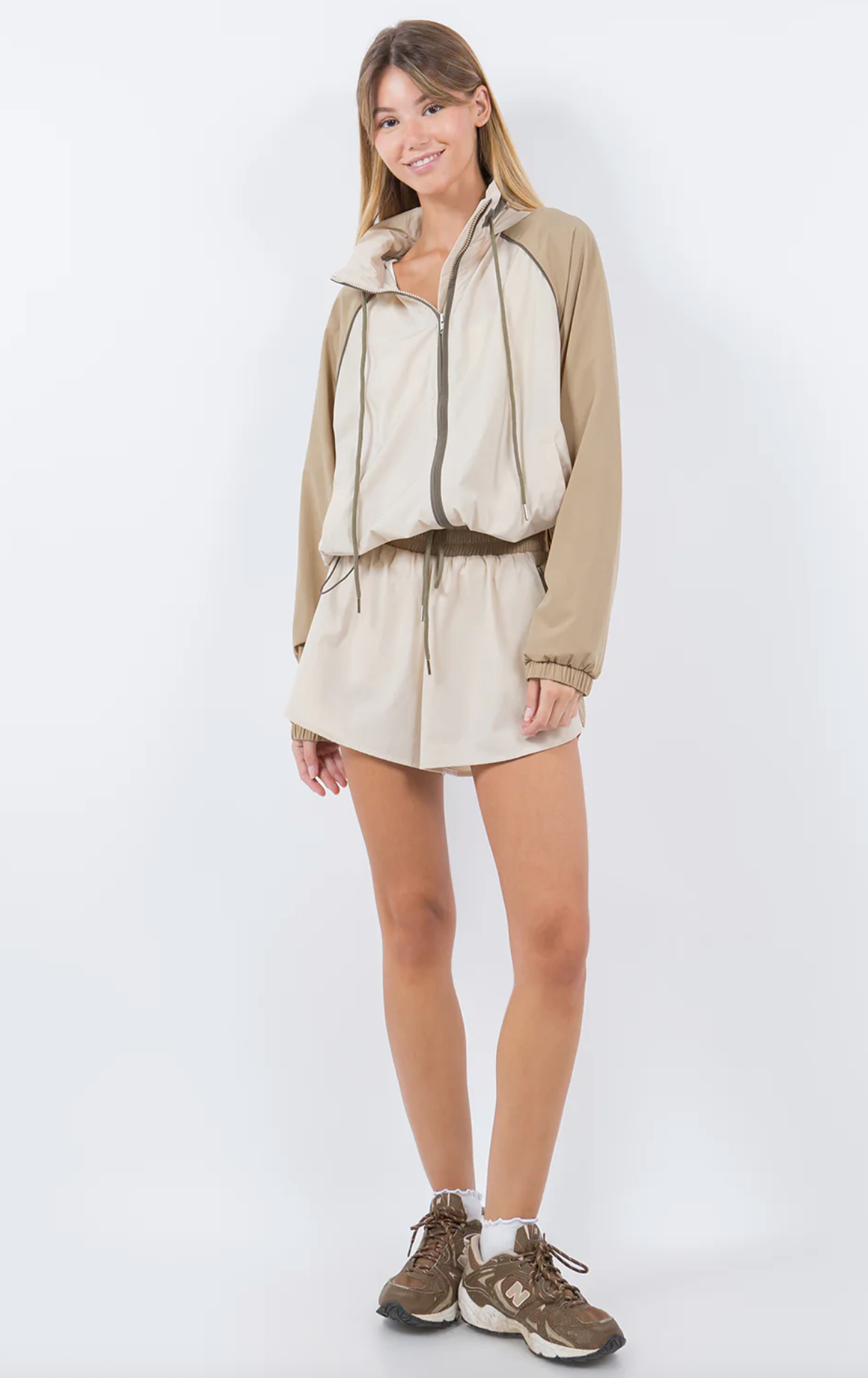 Draw Windbreaker Set Khaki